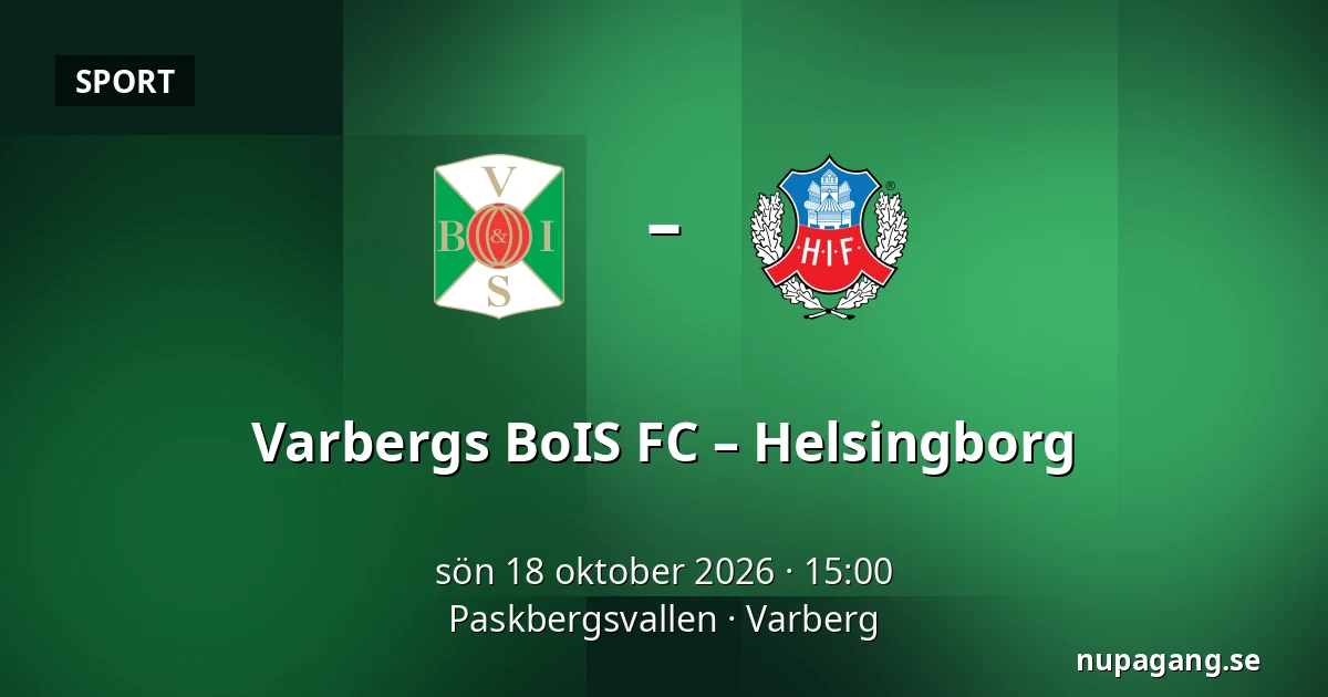 Varbergs BoIS FC – Helsingborg — Paskbergsvallen, Varberg