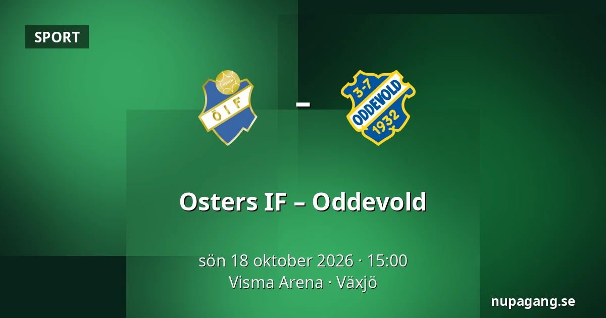 Osters IF – Oddevold — Visma Arena, Växjö