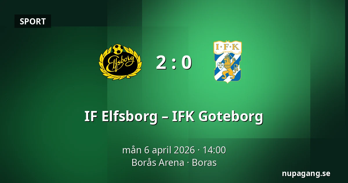 IF Elfsborg – IFK Goteborg — Borås Arena, Boras