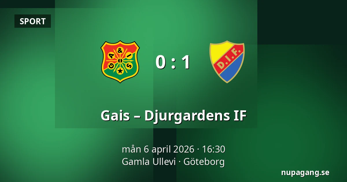 Gais – Djurgardens IF — Gamla Ullevi, Göteborg