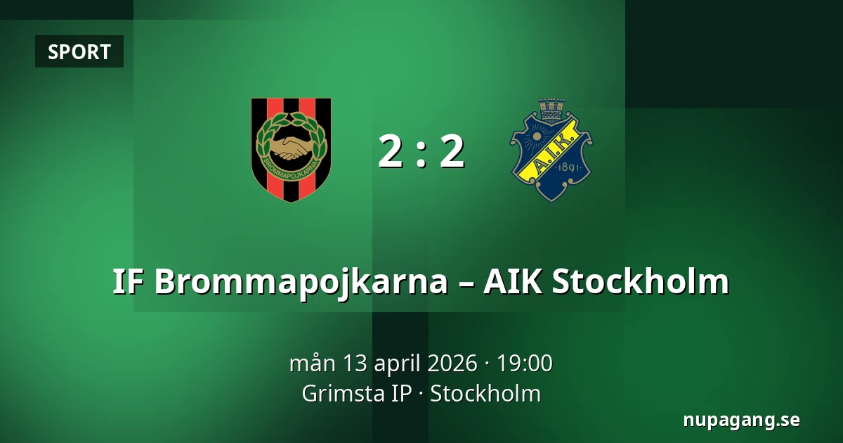 IF Brommapojkarna – AIK Stockholm — Grimsta IP, Stockholm