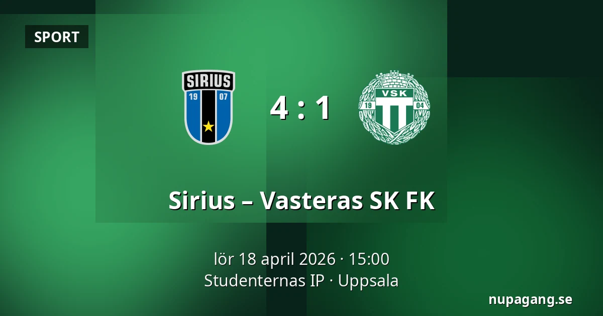 Sirius – Vasteras SK FK — Studenternas IP, Uppsala