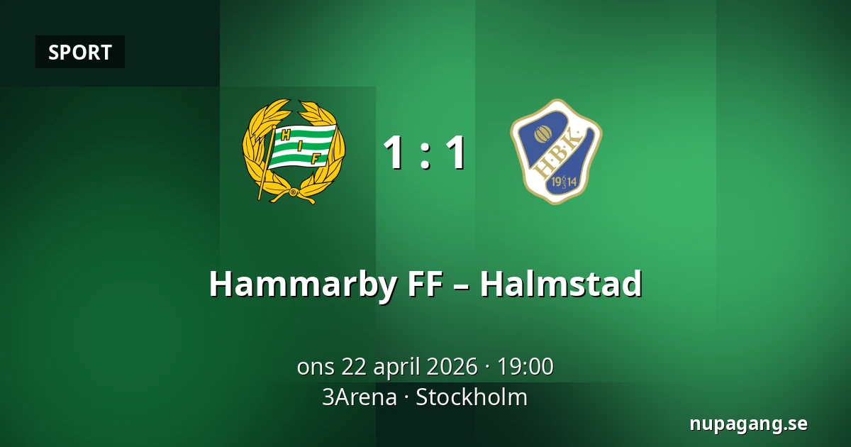 Hammarby FF – Halmstad — 3Arena, Stockholm