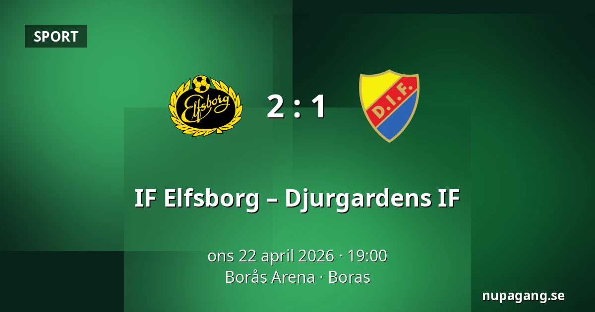 IF Elfsborg – Djurgardens IF — Borås Arena, Boras