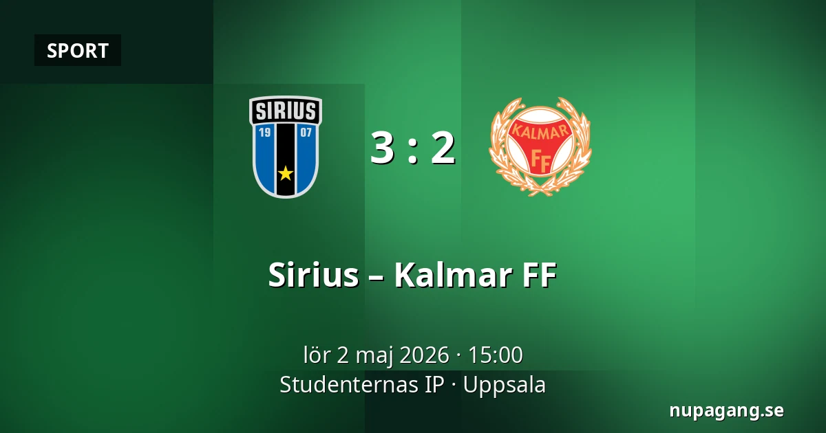 Sirius – Kalmar FF — Studenternas IP, Uppsala