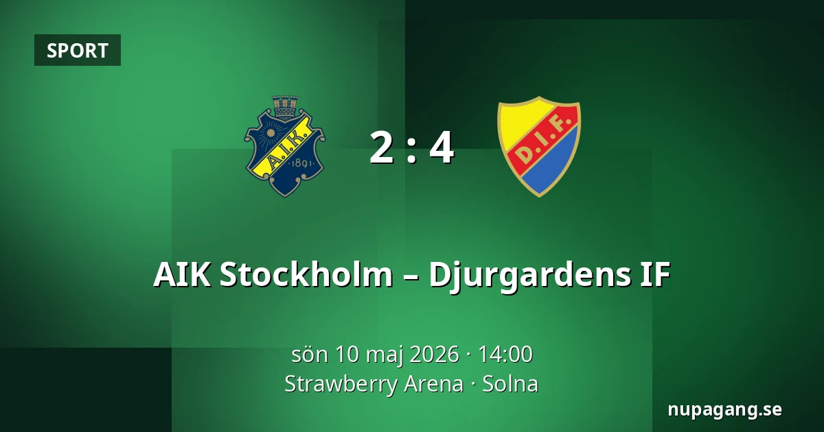 AIK Stockholm – Djurgardens IF — Strawberry Arena, Solna