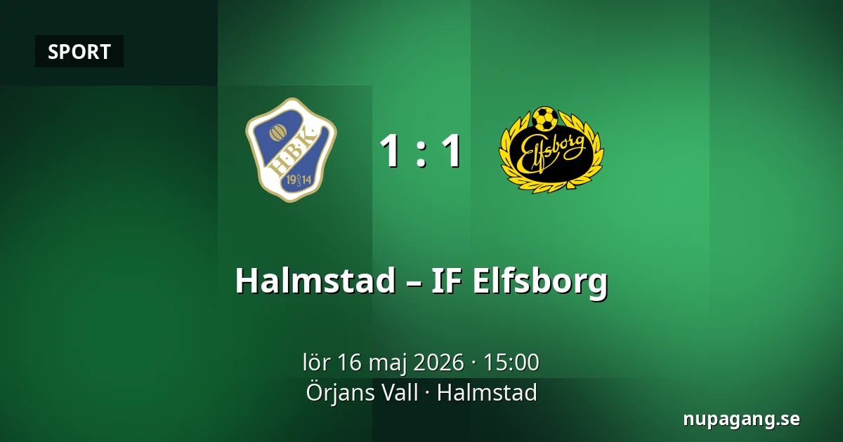 Halmstad – IF Elfsborg — Örjans Vall, Halmstad
