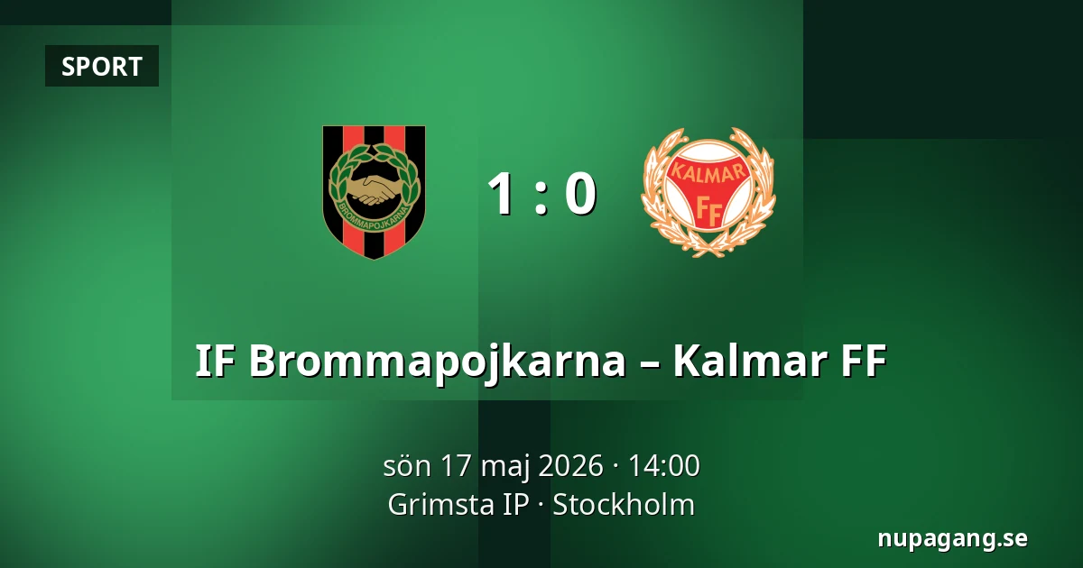 IF Brommapojkarna – Kalmar FF — Grimsta IP, Stockholm