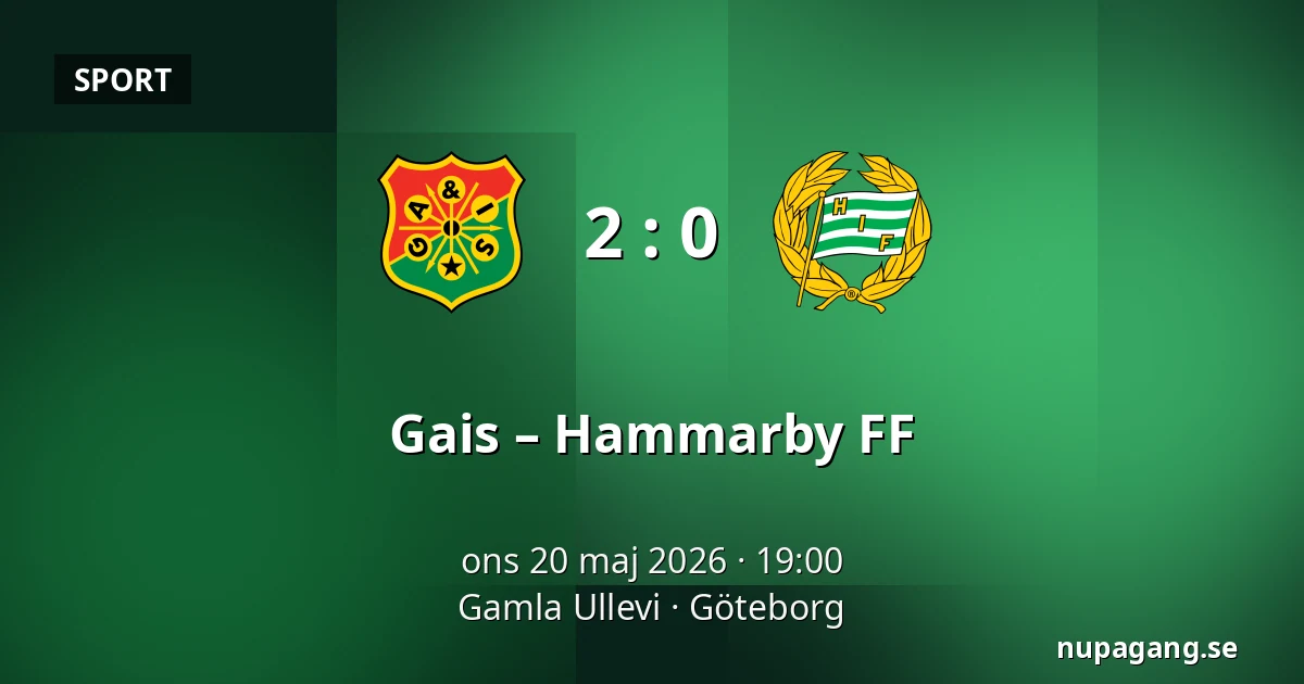 Gais – Hammarby FF — Gamla Ullevi, Göteborg