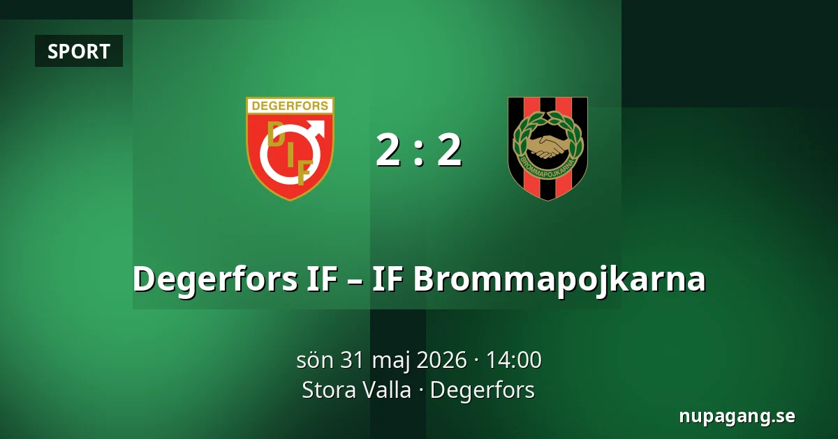 Degerfors IF – IF Brommapojkarna — Stora Valla, Degerfors