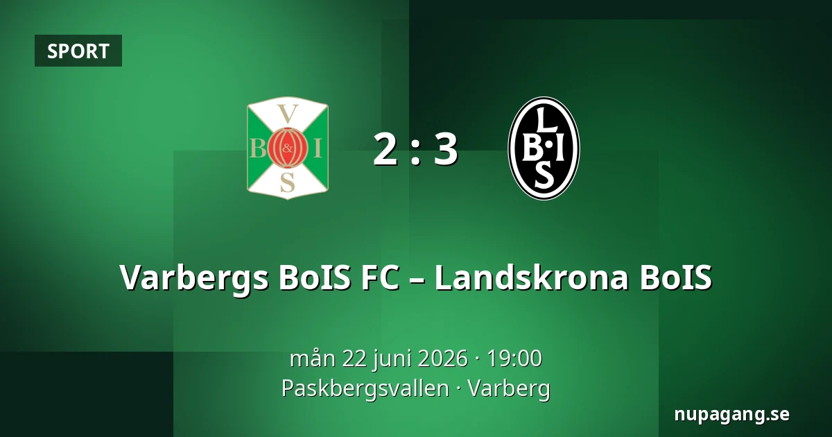 Varbergs BoIS FC – Landskrona BoIS — Paskbergsvallen, Varberg