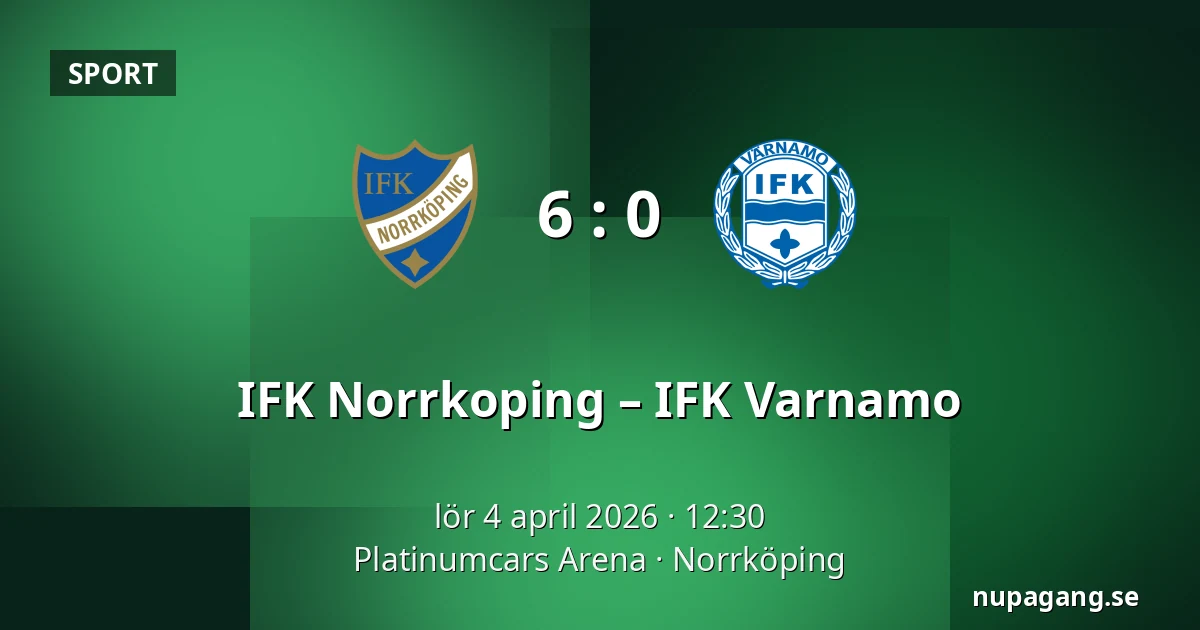 IFK Norrkoping – IFK Varnamo — Platinumcars Arena, Norrköping
