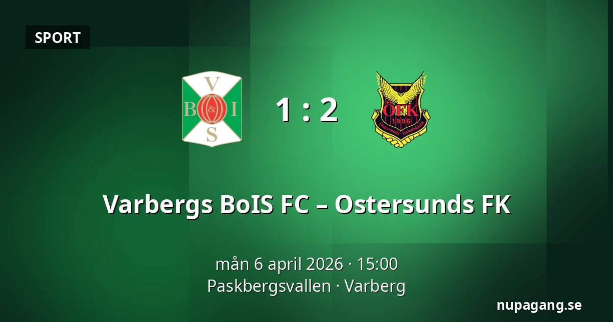 Varbergs BoIS FC – Ostersunds FK — Paskbergsvallen, Varberg