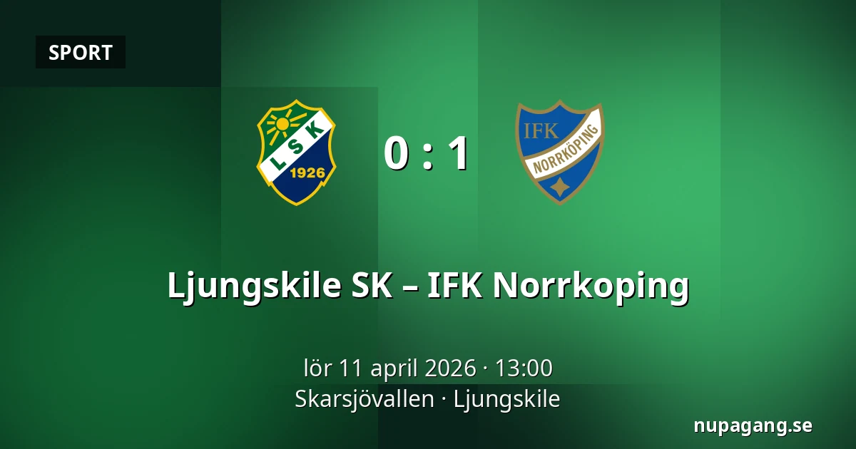 Ljungskile SK – IFK Norrkoping — Skarsjövallen, Uddevalla