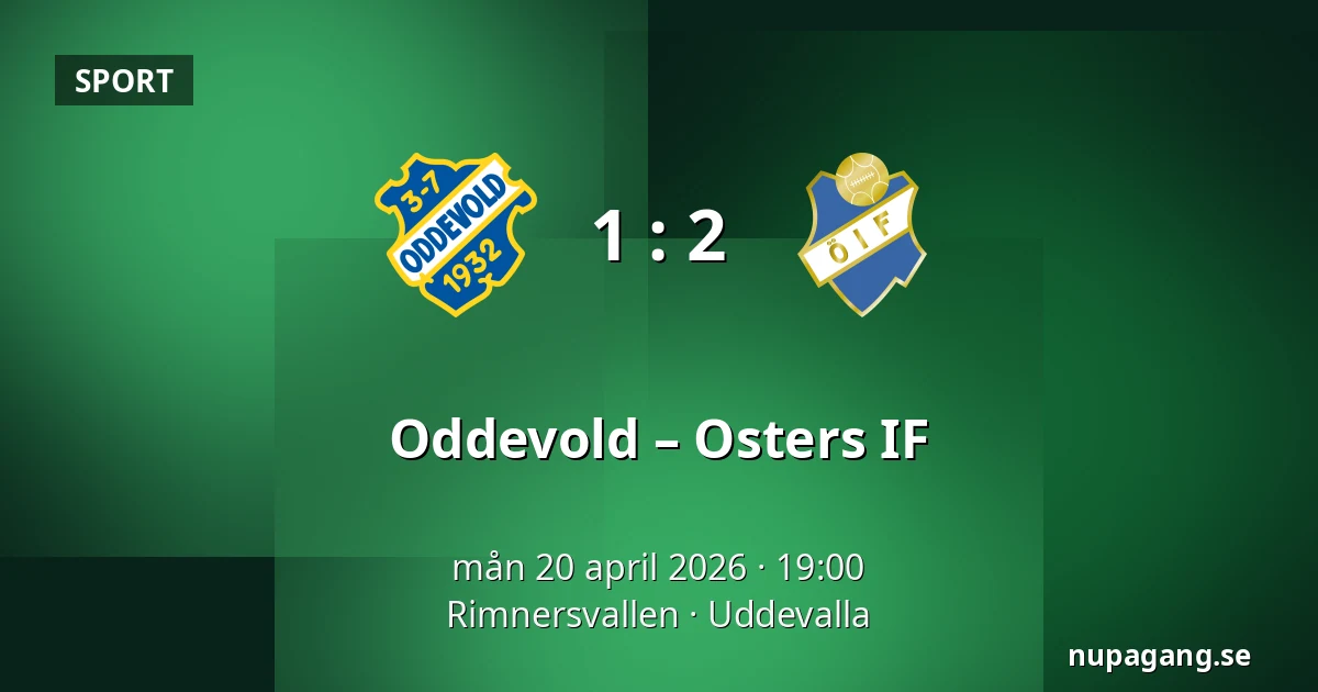 Oddevold – Osters IF — Rimnersvallen, Uddevalla