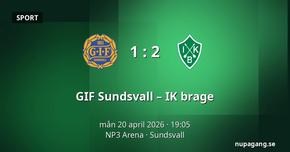 GIF Sundsvall – IK brage — NP3 Arena, Sundsvall