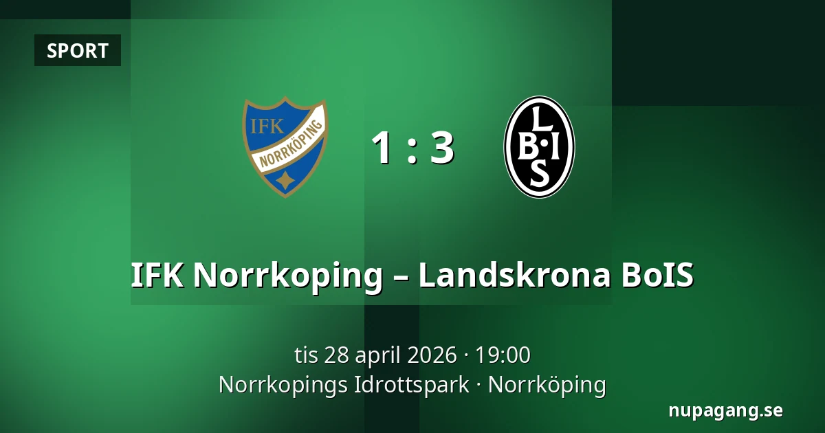 IFK Norrkoping – Landskrona BoIS — Norrkopings Idrottspark, Norrköping