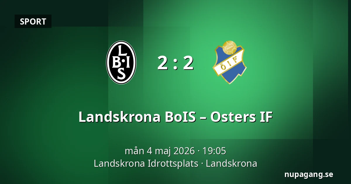 Landskrona BoIS – Osters IF — Landskrona Idrottsplats, Landskrona