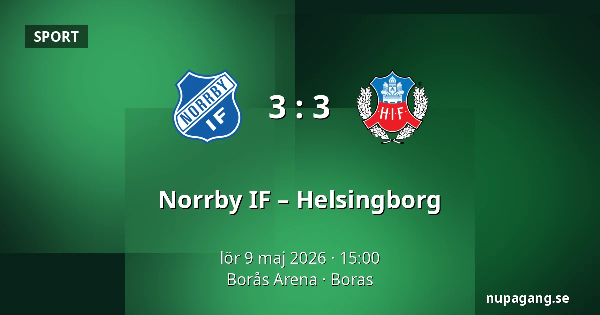 Norrby IF – Helsingborg — Borås Arena, Boras