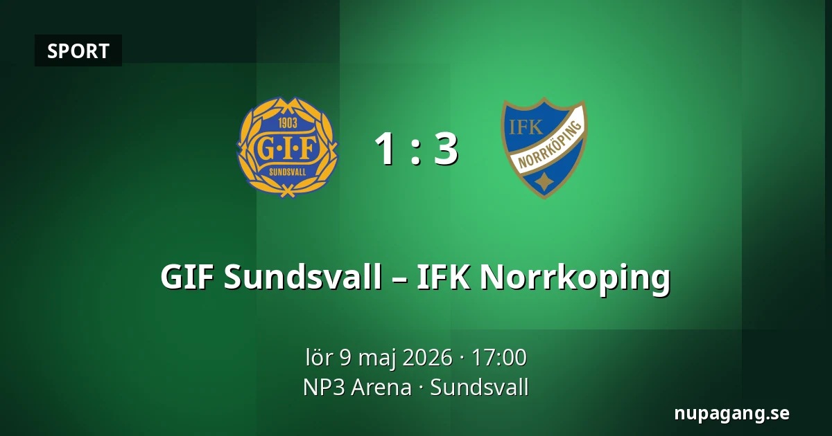 GIF Sundsvall – IFK Norrkoping — NP3 Arena, Sundsvall