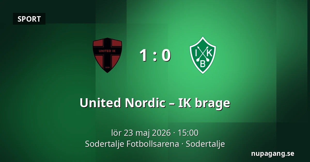 United Nordic – IK brage — Sodertalje Fotbollsarena, Sodertalje