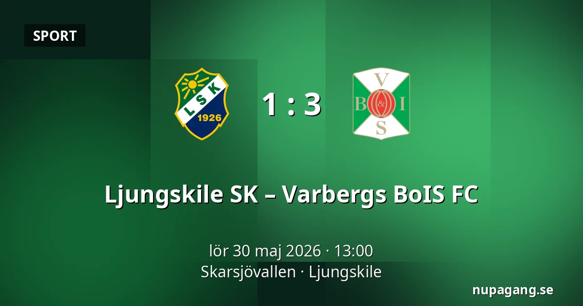 Ljungskile SK – Varbergs BoIS FC — Skarsjövallen, Uddevalla