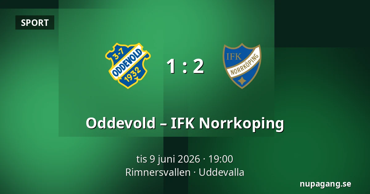Oddevold – IFK Norrkoping — Rimnersvallen, Uddevalla