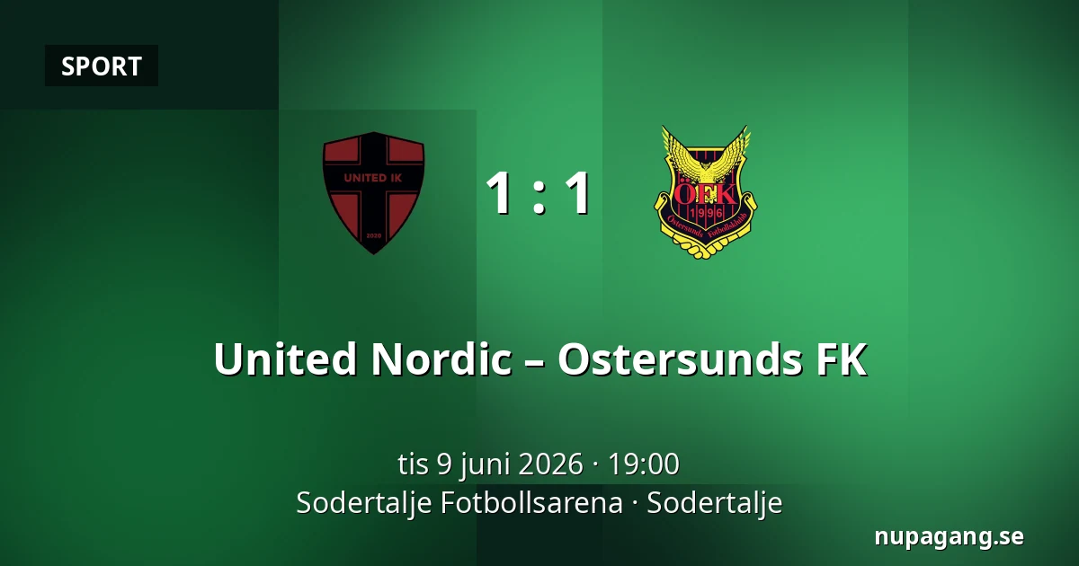 United Nordic – Ostersunds FK — Sodertalje Fotbollsarena, Sodertalje
