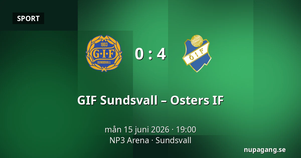 GIF Sundsvall – Osters IF — NP3 Arena, Sundsvall