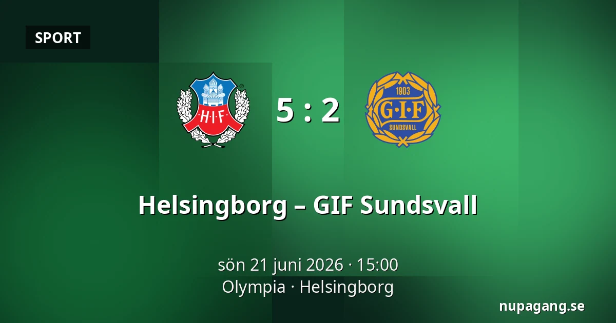 Helsingborg – GIF Sundsvall — Olympia, Helsingborg