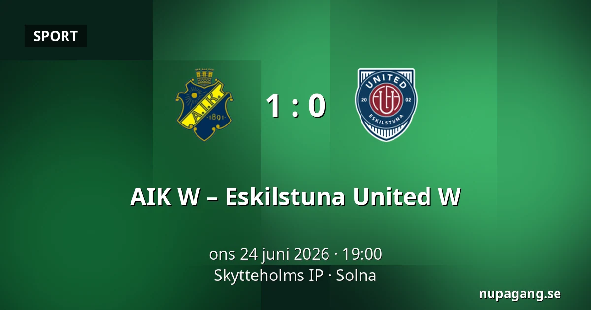 AIK W – Eskilstuna United W — Skytteholms IP, Solna