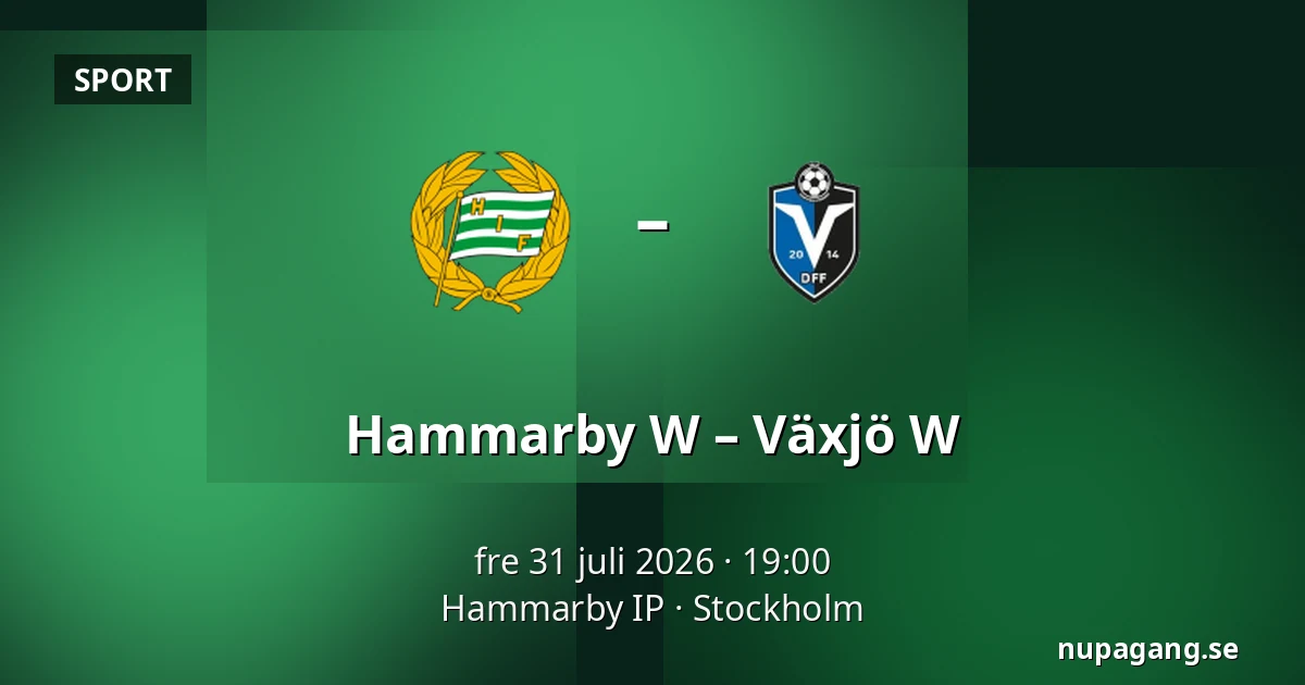 Hammarby W – Växjö W — Hammarby IP, Stockholm