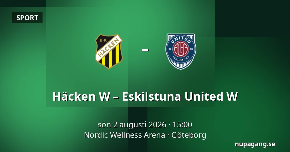 Häcken W – Eskilstuna United W — Nordic Wellness Arena, Göteborg