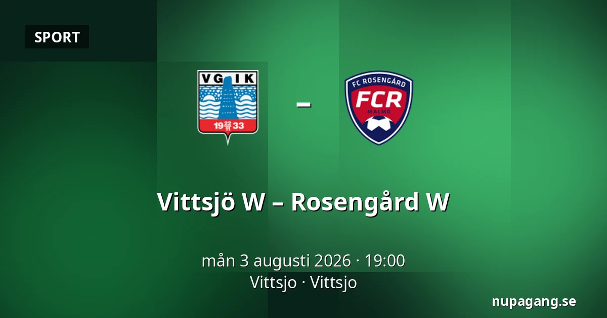 Vittsjö W – Rosengård W — Vittsjo, Vittsjo