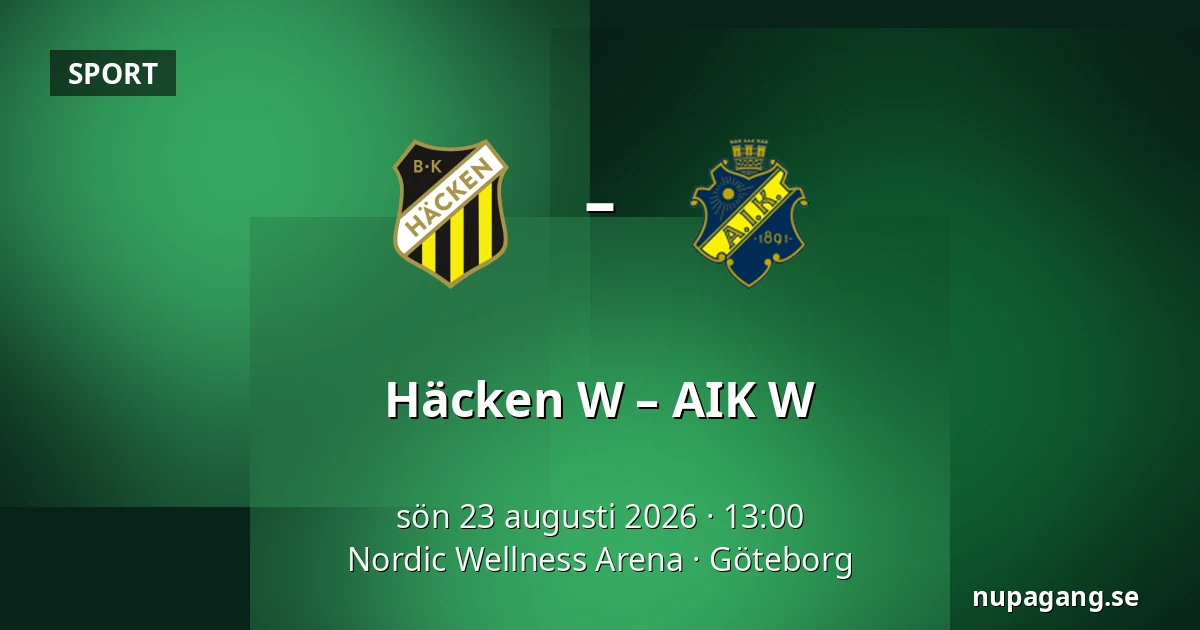 Häcken W – AIK W — Nordic Wellness Arena, Göteborg