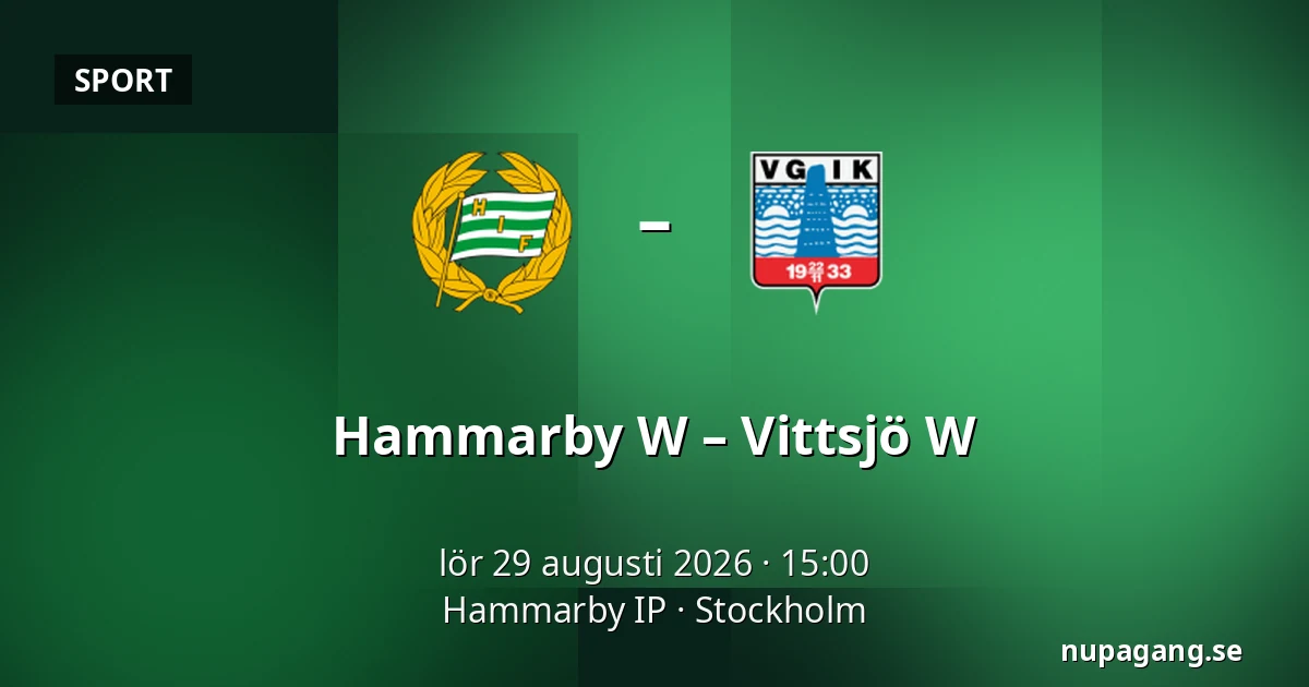 Hammarby W – Vittsjö W — Hammarby IP, Stockholm