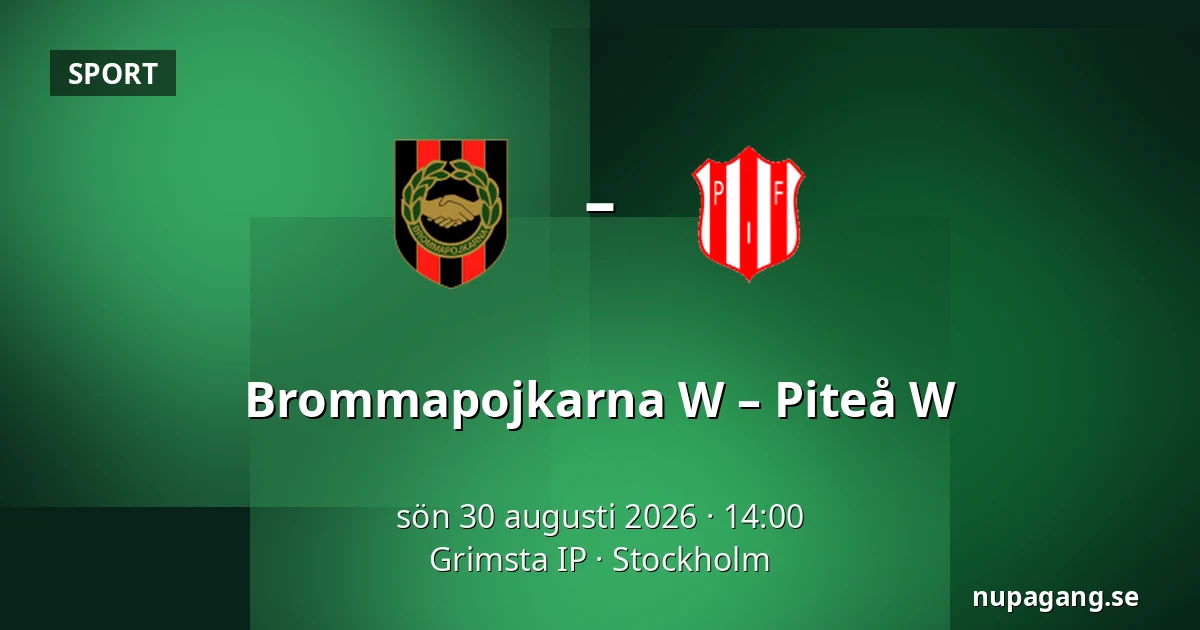 Brommapojkarna W – Piteå W — Grimsta IP, Stockholm