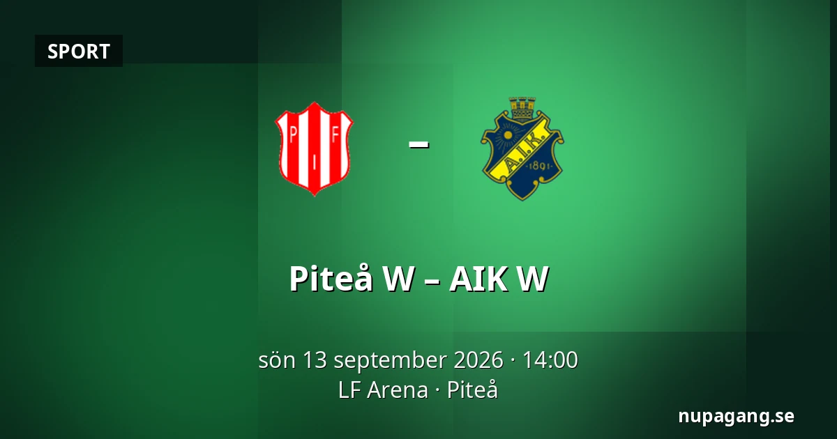 Piteå W – AIK W — LF Arena, Piteå