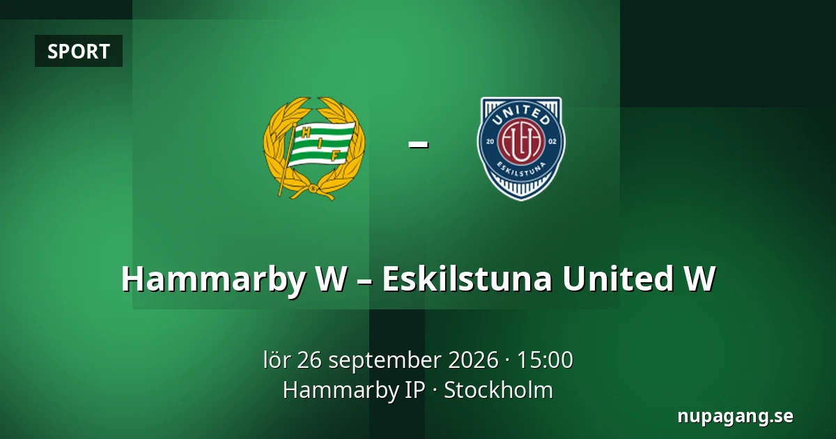 Hammarby W – Eskilstuna United W — Hammarby IP, Stockholm