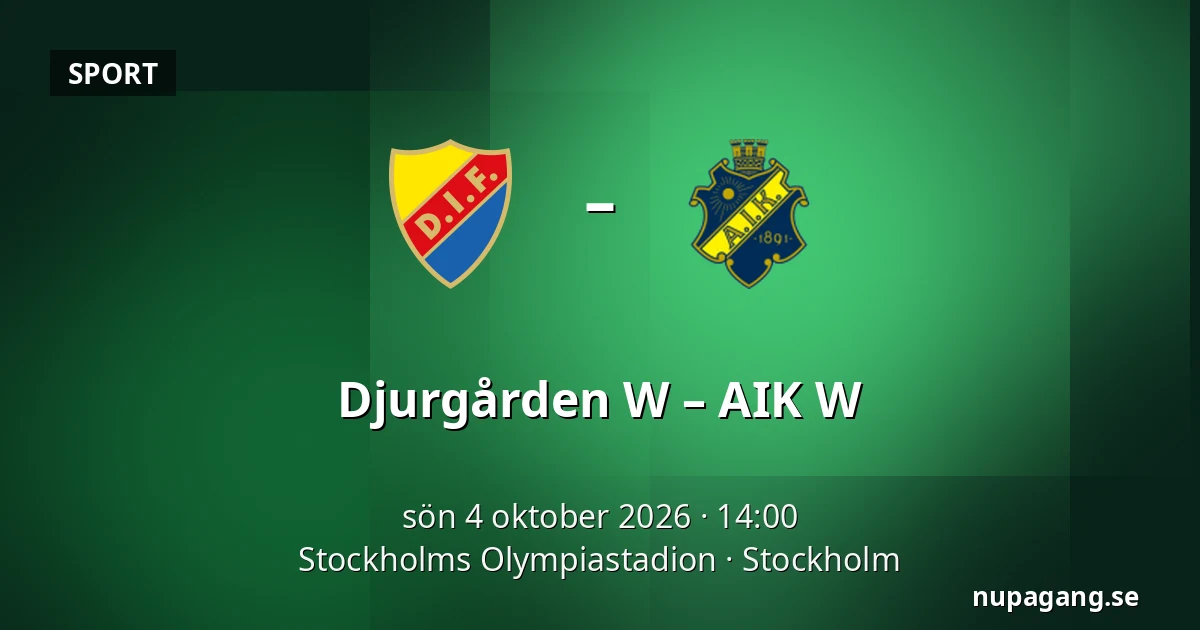 Djurgården W – AIK W — Stockholms Olympiastadion, Stockholm