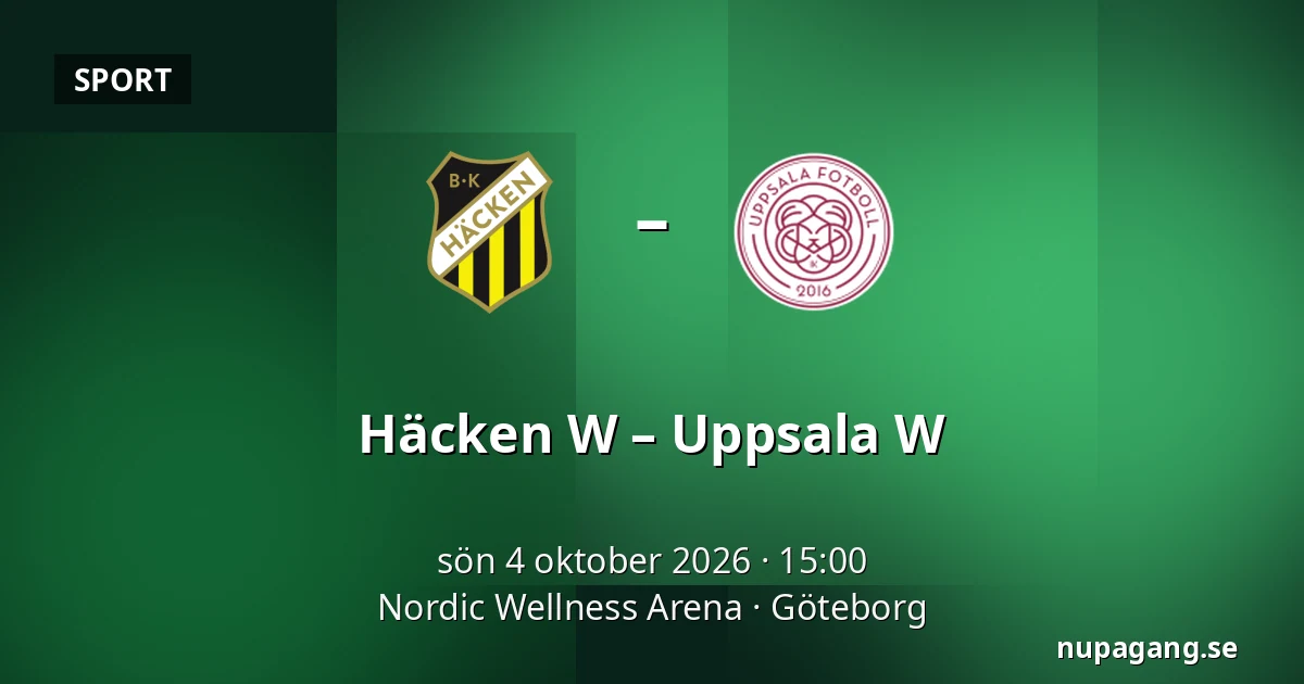 Häcken W – Uppsala W — Nordic Wellness Arena, Göteborg