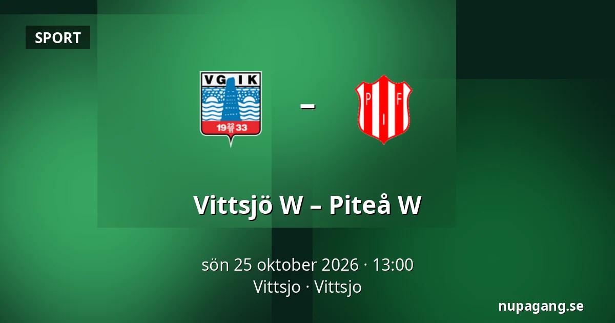 Vittsjö W – Piteå W — Vittsjo, Vittsjo
