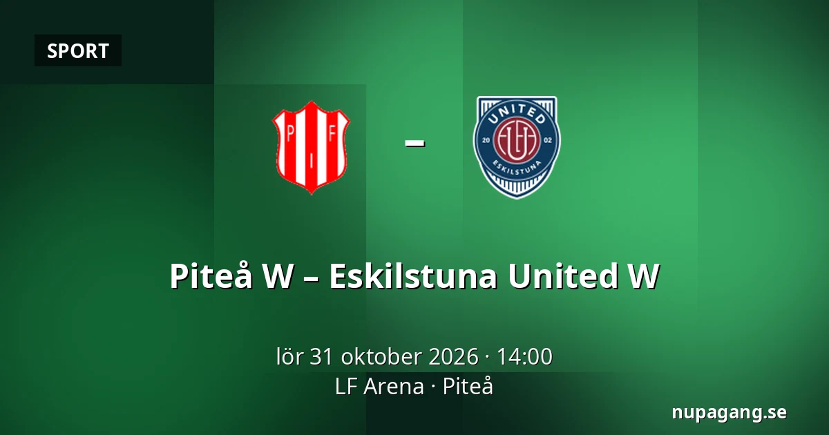 Piteå W – Eskilstuna United W — LF Arena, Piteå
