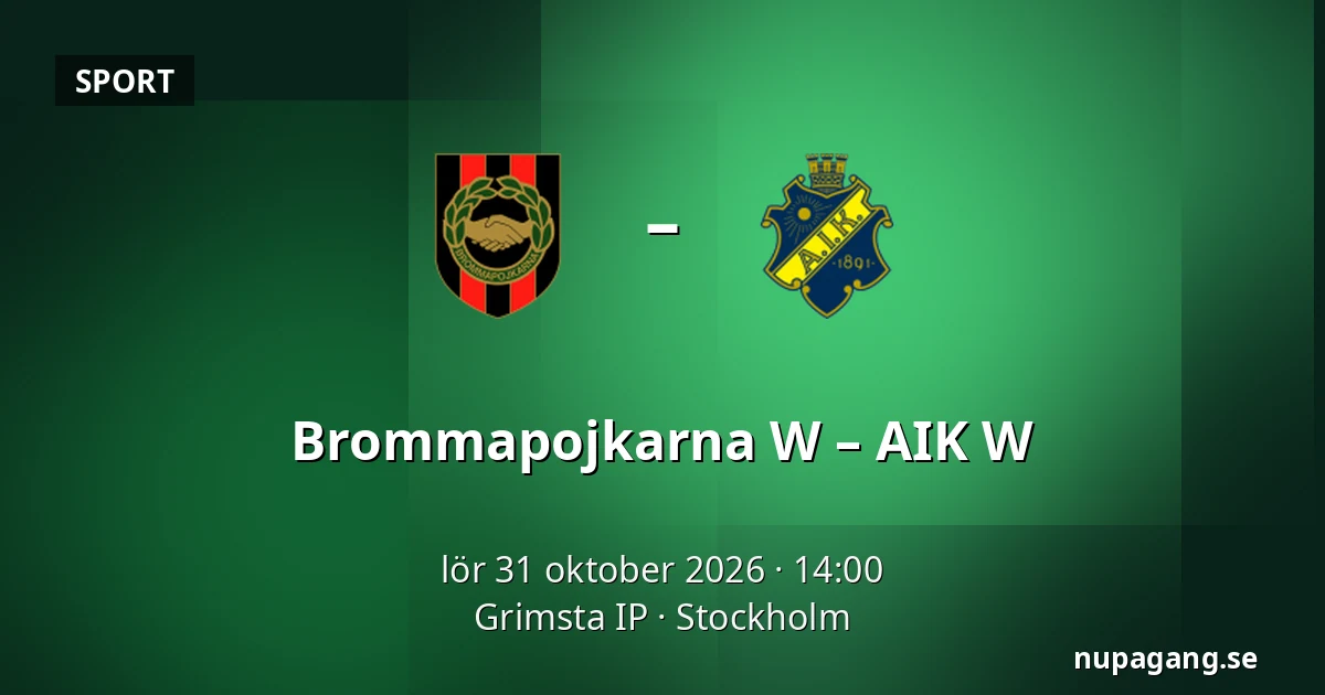Brommapojkarna W – AIK W — Grimsta IP, Stockholm
