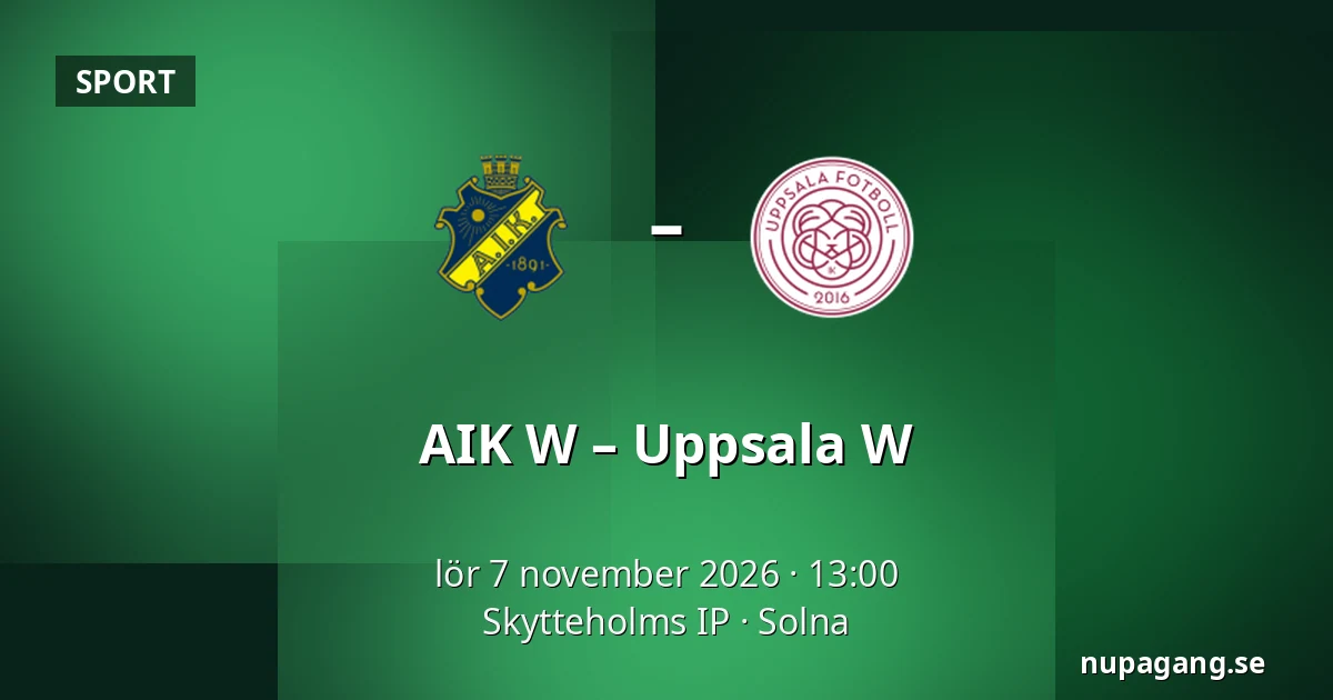 AIK W – Uppsala W — Skytteholms IP, Solna
