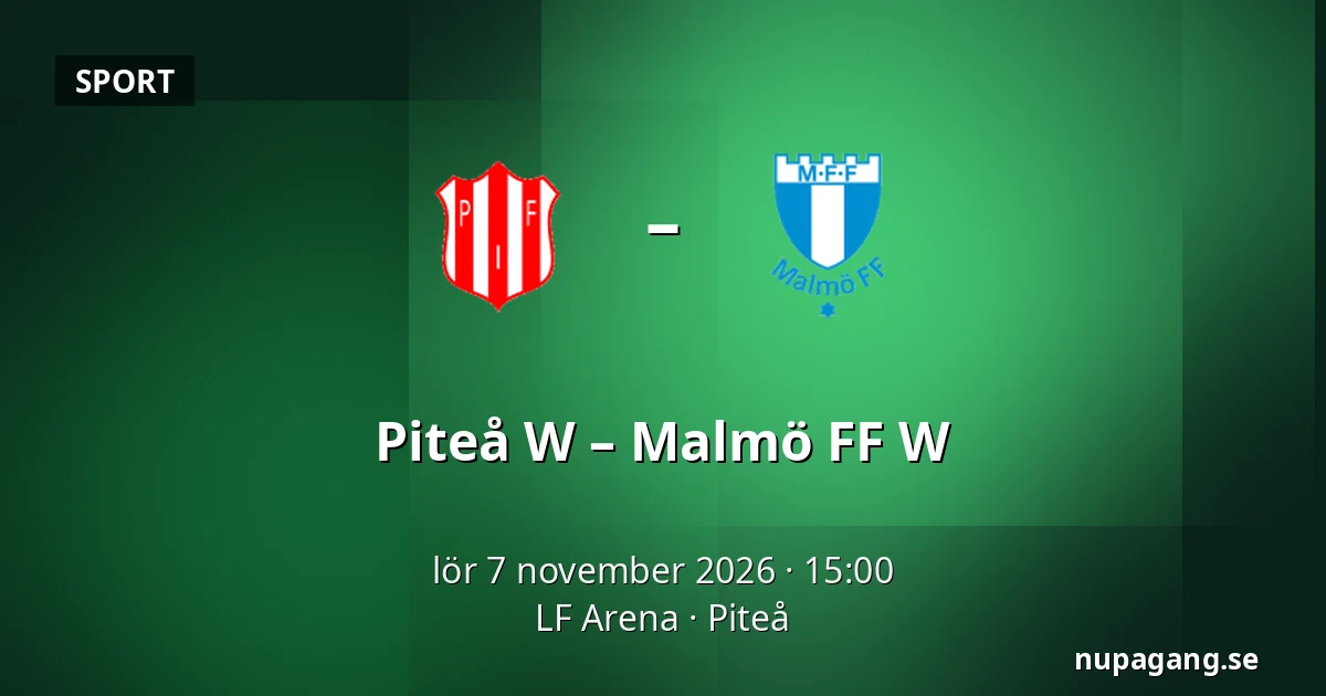 Piteå W – Malmö FF W — LF Arena, Piteå