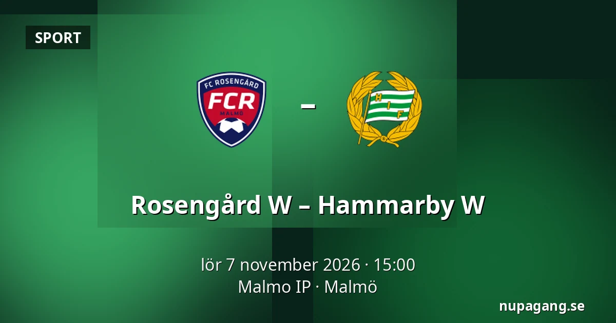 Rosengård W – Hammarby W — Malmo IP, Malmö