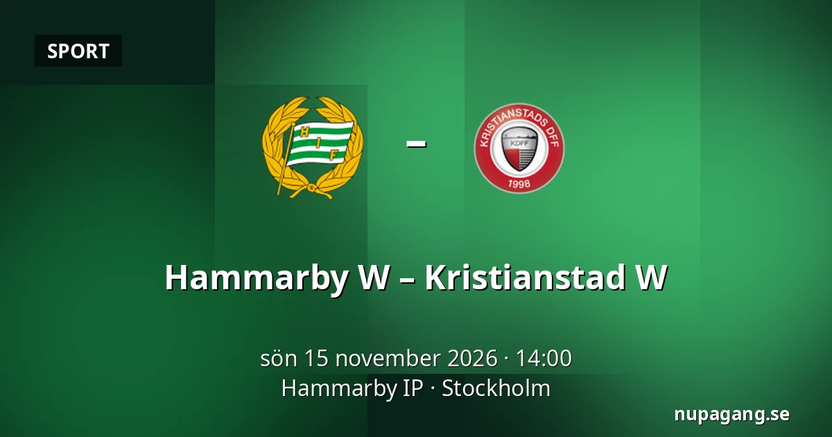 Hammarby W – Kristianstad W — Hammarby IP, Stockholm