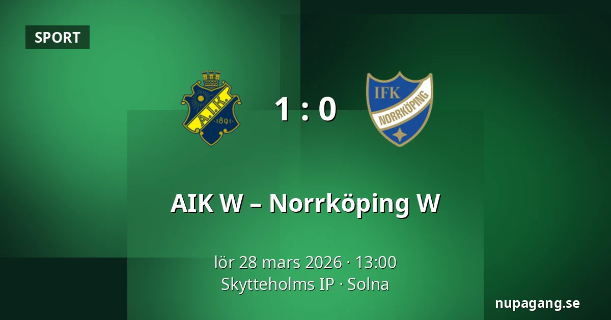 AIK W – Norrköping W — Skytteholms IP, Solna