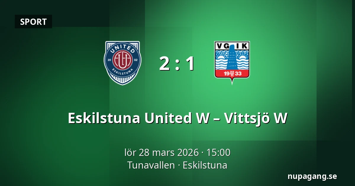 Eskilstuna United W – Vittsjö W — Tunavallen, Eskilstuna